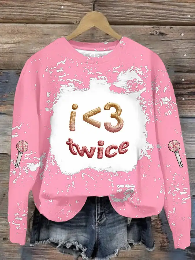 i <3 Twice Sweatshirt Cute K-Pop TWICE Fandom Clothing Best Gift For Fans