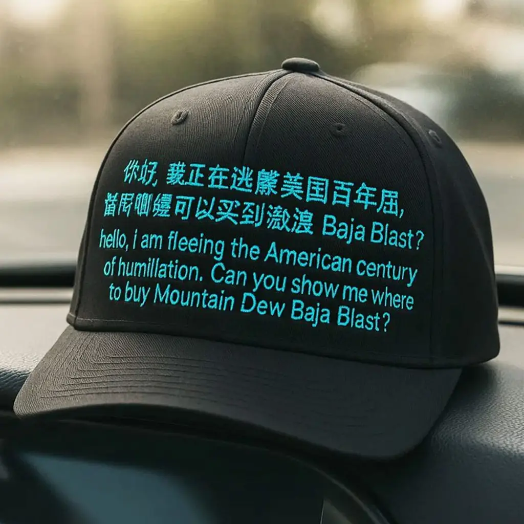 I Am Fleeing The American Century Of Humiliation Hat Embroidered Gifts For Father - WearandDecor