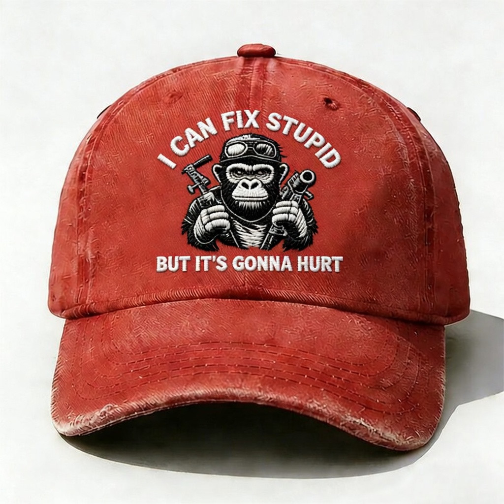 I Can Fix Stupid But It's Gonna Hurt Baseball Cap Funny Dad Hat Gift For Father's Day I Can Fix Stupid But It's Gonna Hurt Baseball Cap Funny Dad Hat Gift For Father's Day - Image 1