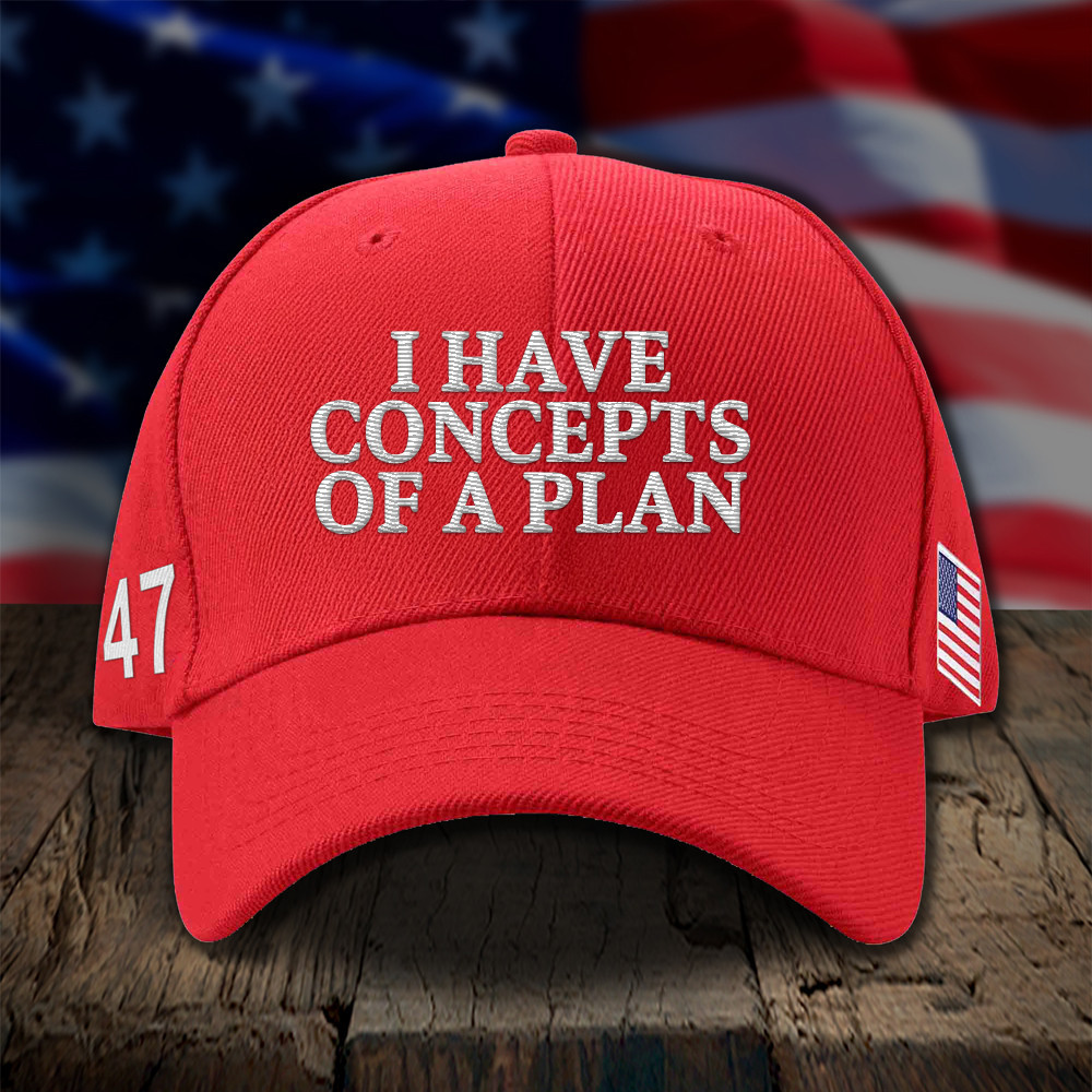 I Have Concepts Of A Plan Embroidered Hat They're Eating Pets Cap Patriotic Merch