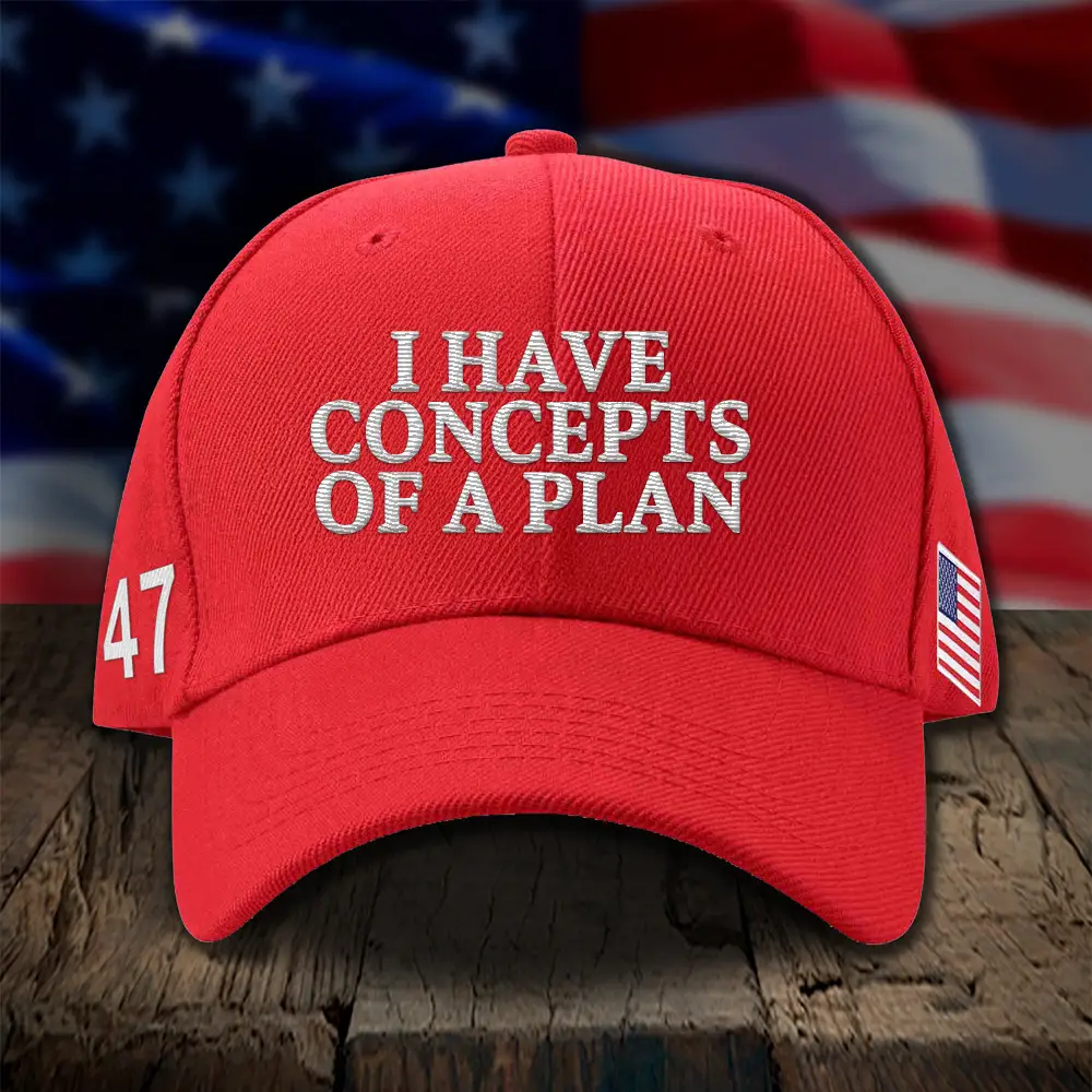 I Have Concepts Of A Plan Embroidered Hat Trump 2024 Merch Presidential Debate Gifts For Father
