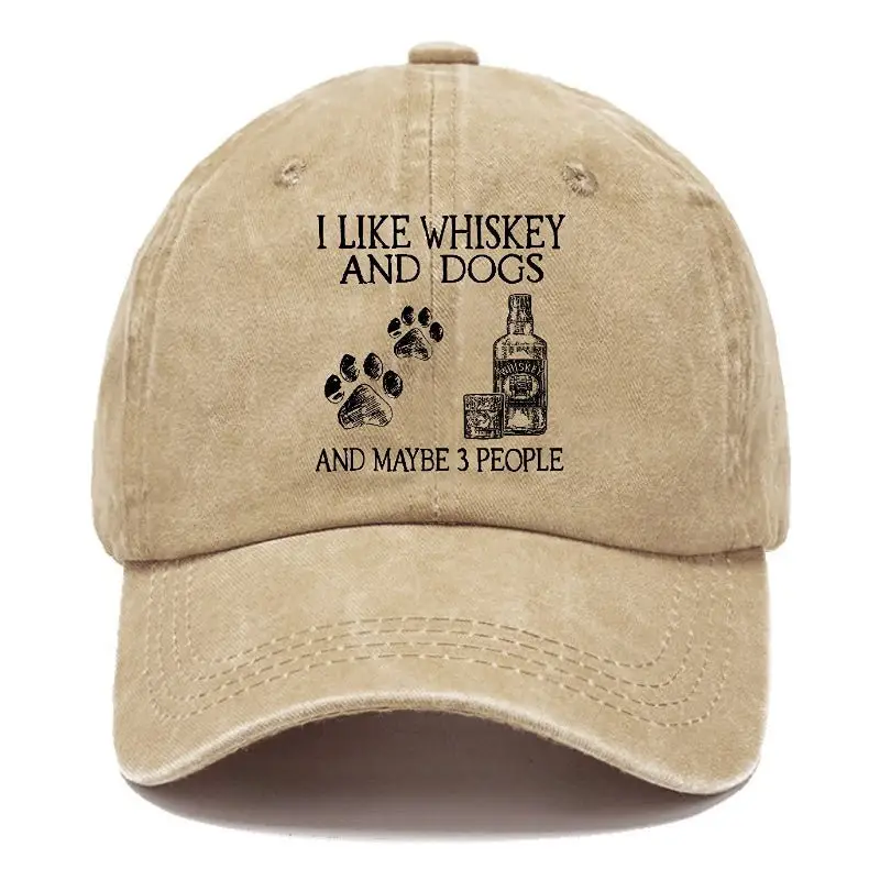 I Like Whiskey And Dogs And Maybe 3 People Funny Print cap Men’s Funny Quote Shirt – Witty T-Sh I Like Whiskey And Dogs And Maybe 3 People Funny Print cap Men’s Funny Quote Shirt – Witty T-Sh - Image 1