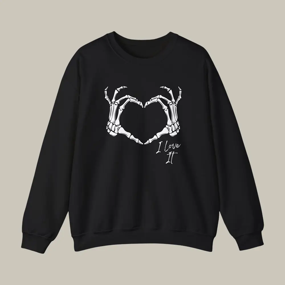 I Love It MWMH Skeleton Graphic Sweatshirt Murder With My Husband Apparel Gift For Her I Love It MWMH Skeleton Graphic Sweatshirt Murder With My Husband Apparel Gift For Her - Image 1