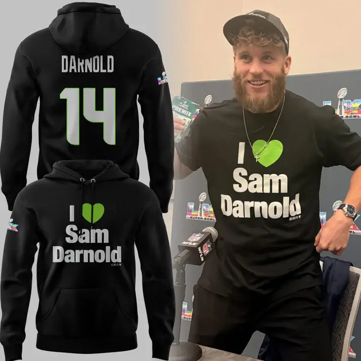 I Love Sam Darrnol Hoodie Seahawks Championship Merch Seahawks Winner Gift