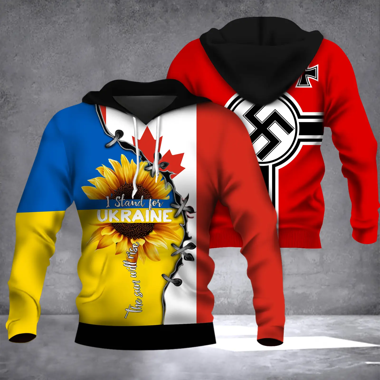 I Stand For Ukraine The Sun Will Rise Hoodie Sunflower Ukrainian Canada Flag Merch I Stand For Ukraine The Sun Will Rise Hoodie Sunflower Ukrainian Canada Flag Merch - Image 1
