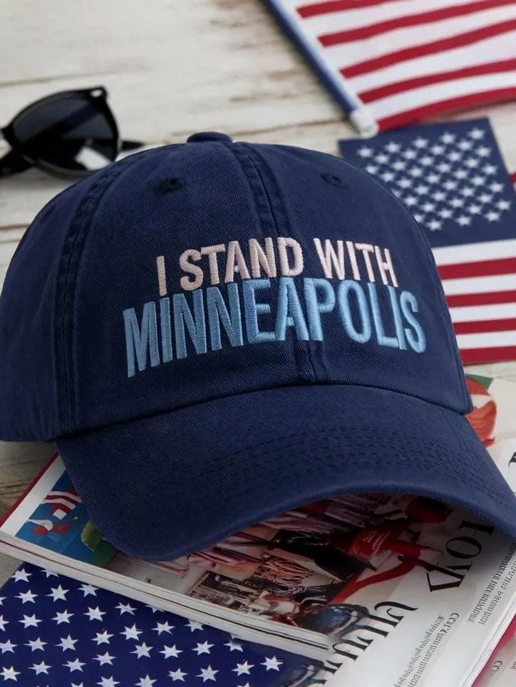 I Stand With Minneapolis Cap Embroidered Minnesota Strong Merch ICE OUT Political Gift I Stand With Minneapolis Cap Embroidered Minnesota Strong Merch ICE OUT Political Gift - Image 1