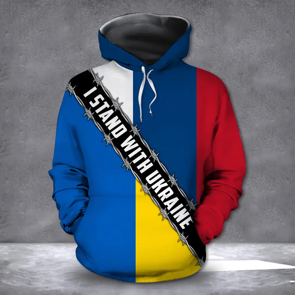 I Stand With Ukraine Russia Flag Hoodie Ani Putin Pray For Ukraine Merch For Russia