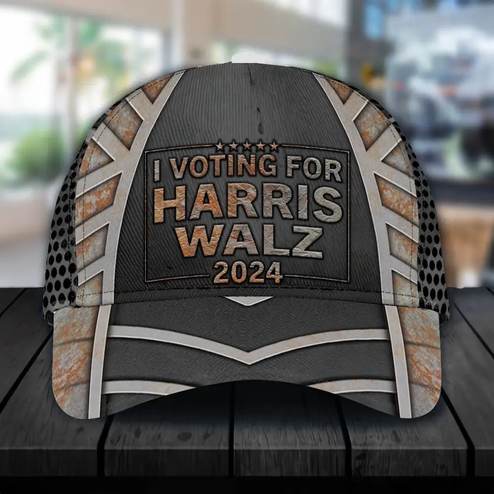 I Voting For Harris Walz 2024 Hat President Harris Walz Hat Support Democrat Cap