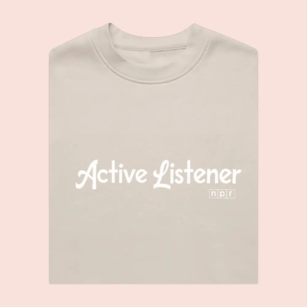 Iconic Bit Of NPR Merch Active Listener Sweatshirt Present For NPR Fans