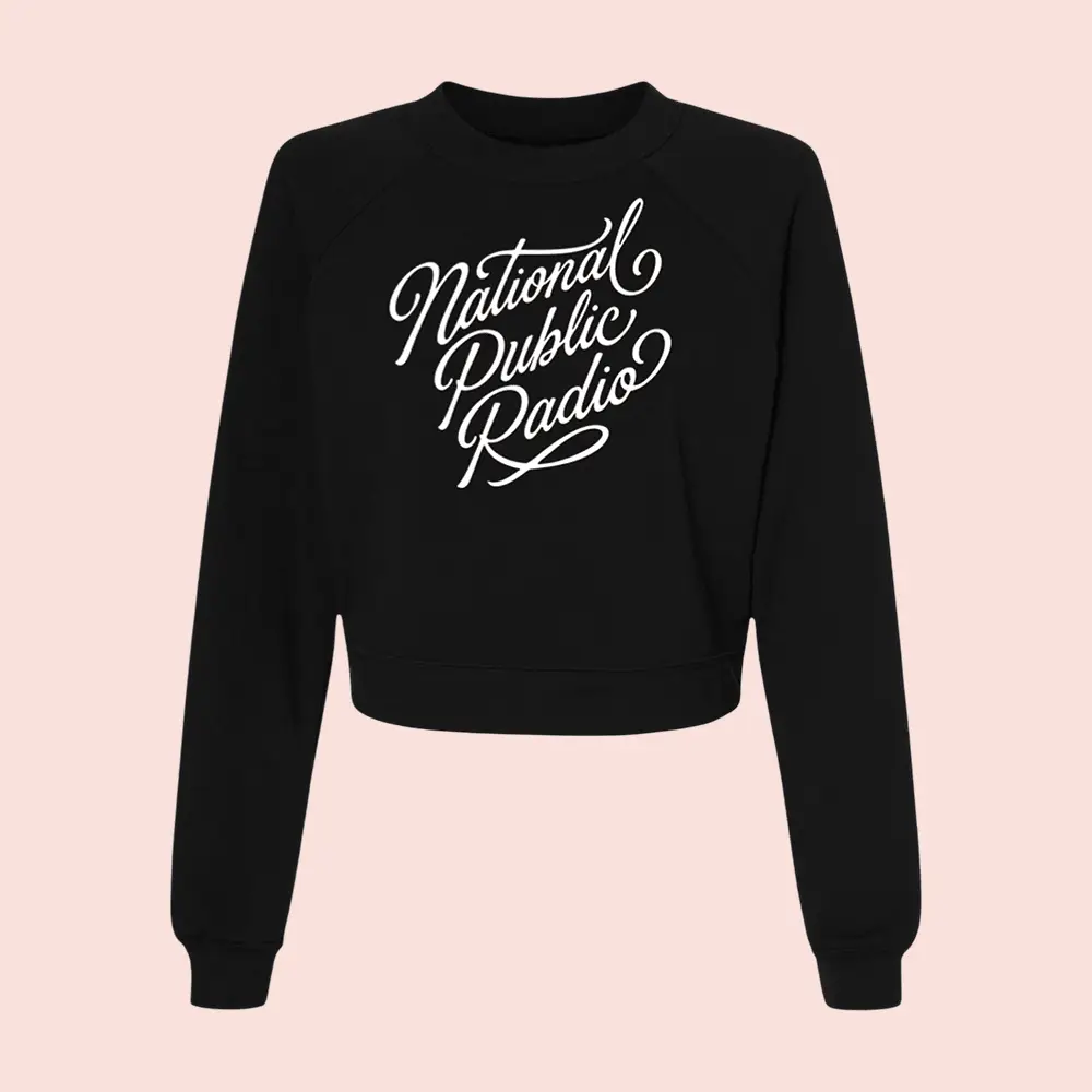 Iconic Bit Of NPR Merch National Public Radio Script Cropped Sweatshirt Gifts For Sisters