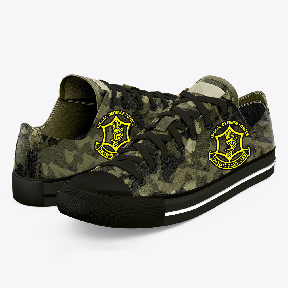 IDF Camouflage Low Top Shoes Support Israel Shoes Israeli Army Merchandise