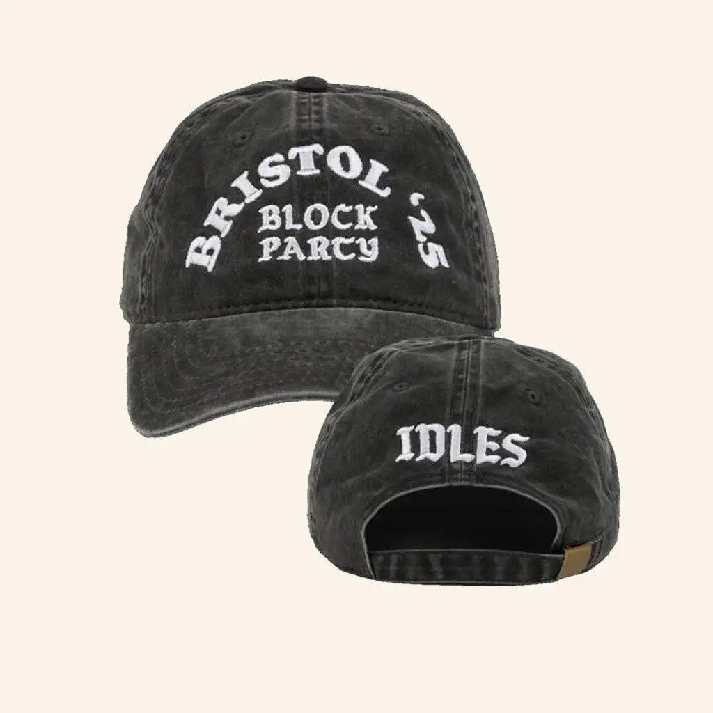 Idles Band Merch Bristol Block Party Washed Hat Embroidered Birthday Gift Ideas For Husband -WearandDecor
