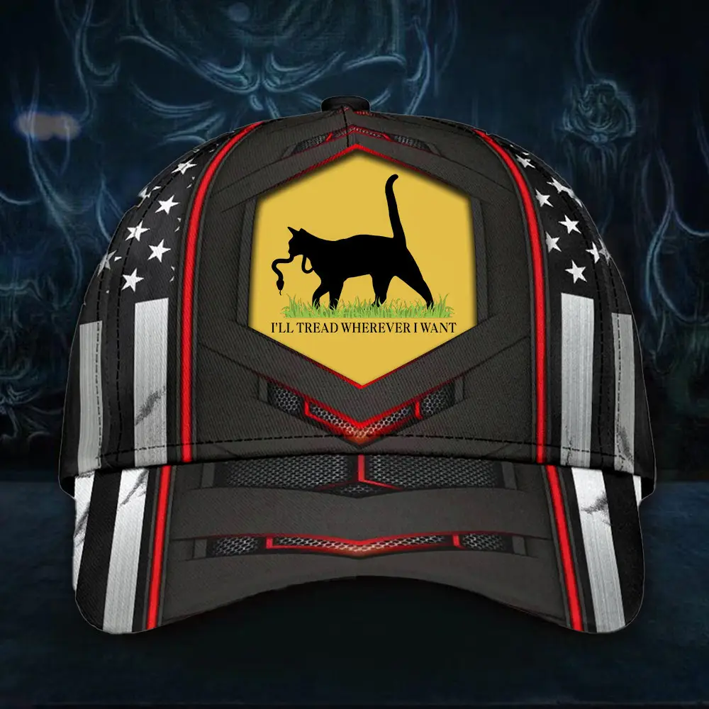 I'll Tread Wherever I Want Hat Childless Cat Lady for Kamala Harris 2024 Hat Gifts For Voters