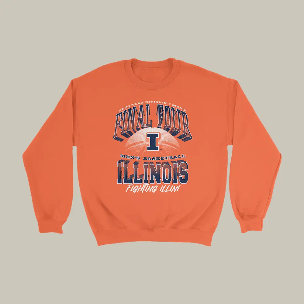 Illinois Fighting Illini 2026 Final Four Sweatshirt Game Day Clothing Basketball Gear