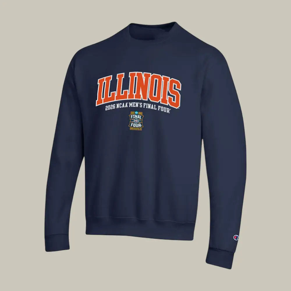 Illinois Fighting Illini 2026 NCAA Men's Final Four Sweatshirt Basketball Apparel Best Gift For Husband