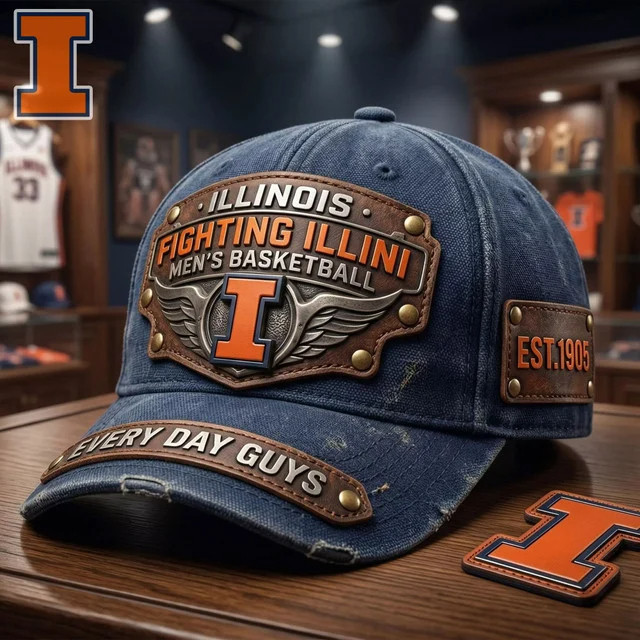 Illinois Fighting Illini Men Basketball Hat Game Day Cap Gift Ideas For Basketball Fans