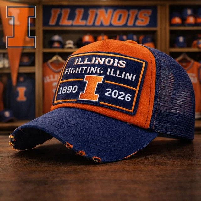 Illinois Fighting Illini Men Basketball Hat Game Day Cap Gift Ideas For Sport Lovers