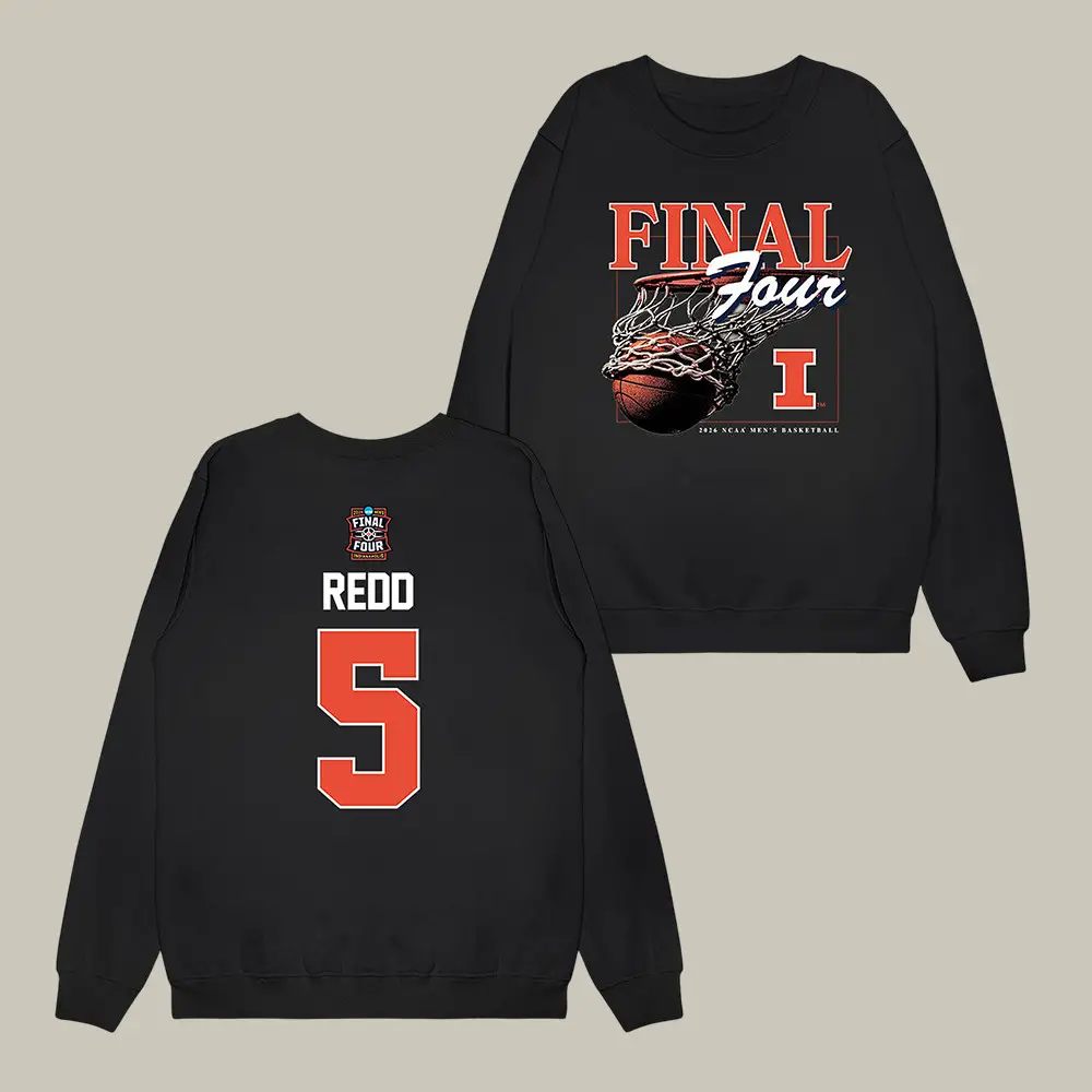 Illinois NCAA Men's Basketball AJ Redd Final Four Sweatshirt Game Day Clothing Line Illinois NCAA Men's Basketball AJ Redd Final Four Sweatshirt Game Day Clothing Line - Image 1