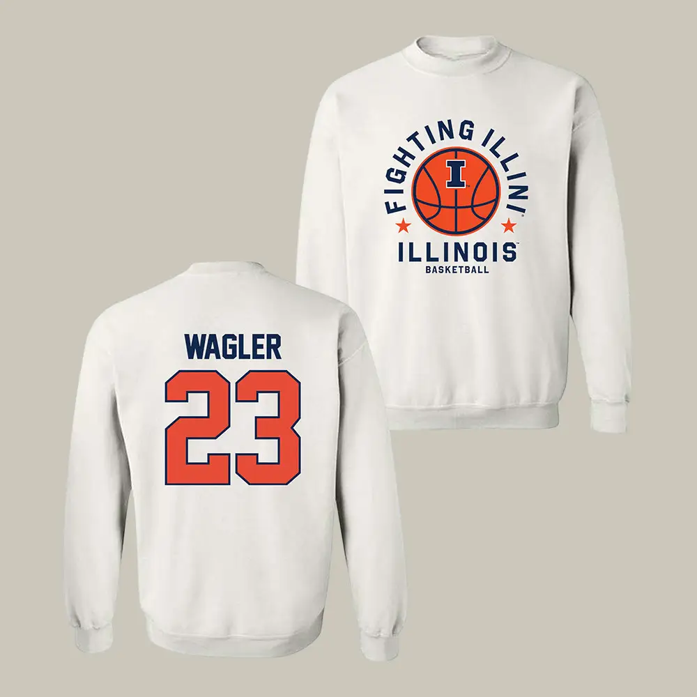 Illinois NCAA Men's Basketball Keaton Wagler Sweatshirt South Regional Championship Apparel