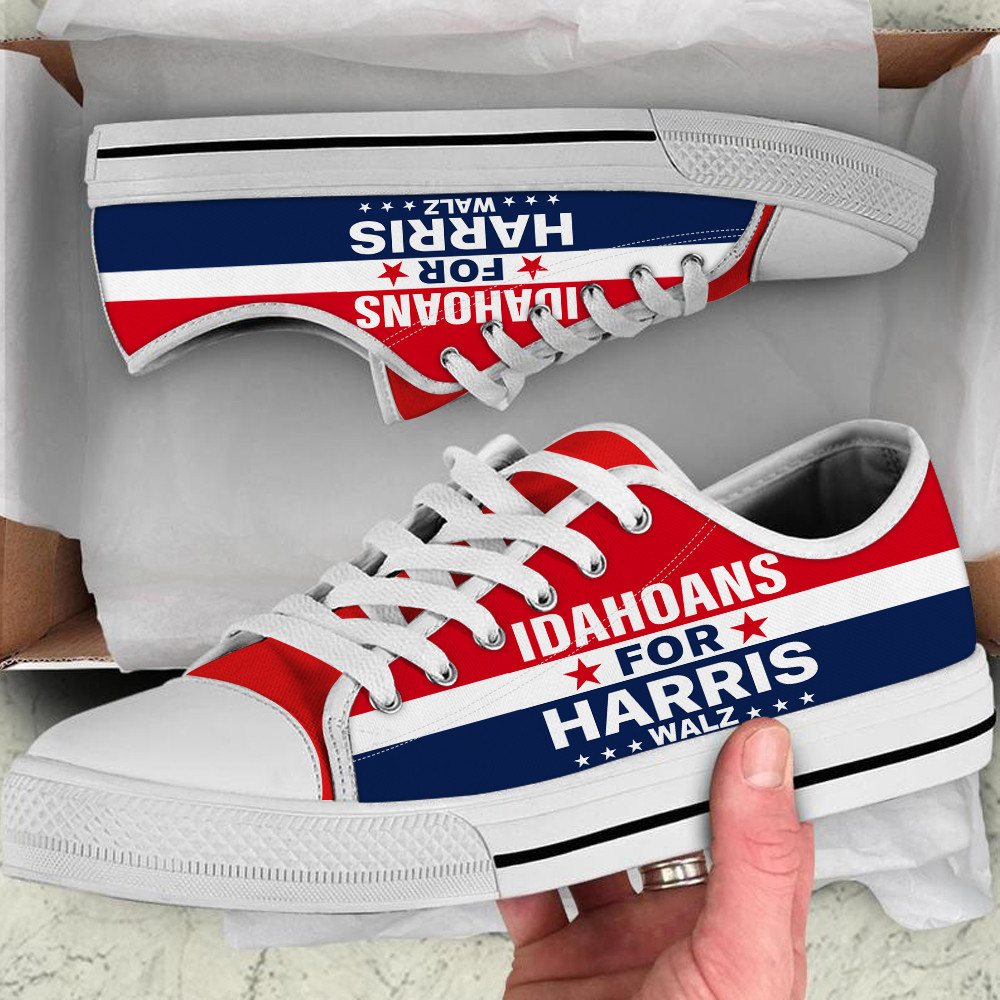 Illinoisans For Harris Walz 2024 Low Top Shoes Illinoisans Support Harris Walz Political Shoes