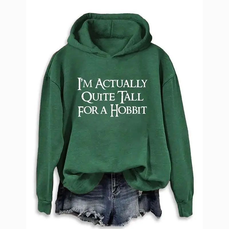I'm Actually Quite Tall For A Hobbit Hoodie Funny LOTR Inspired Hoodie Gifts For Bookish