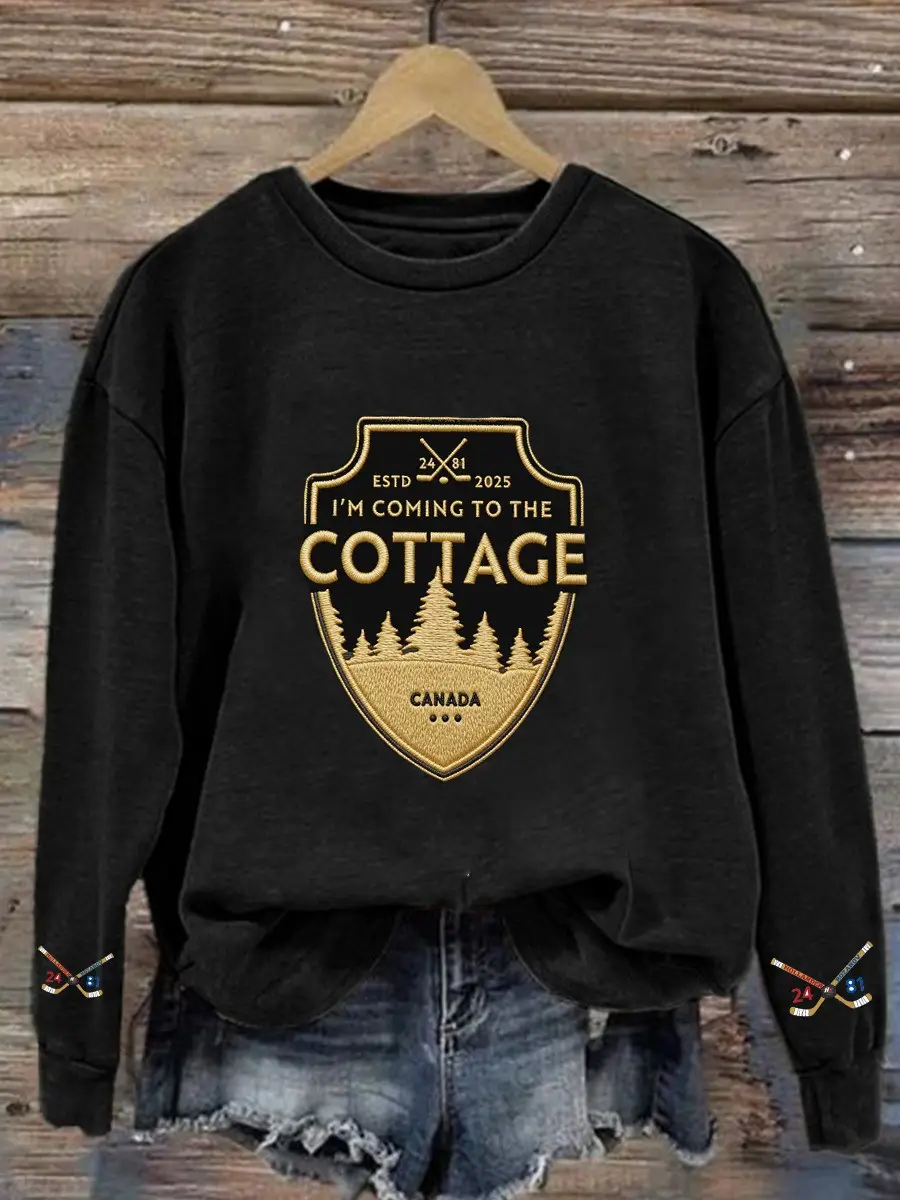 I'm Coming To The Cottage Sweatshirt Romance Ice Hockey Fan Apparel Heated Rivalry Merch I'm Coming To The Cottage Sweatshirt Romance Ice Hockey Fan Apparel Heated Rivalry Merch - Image 1