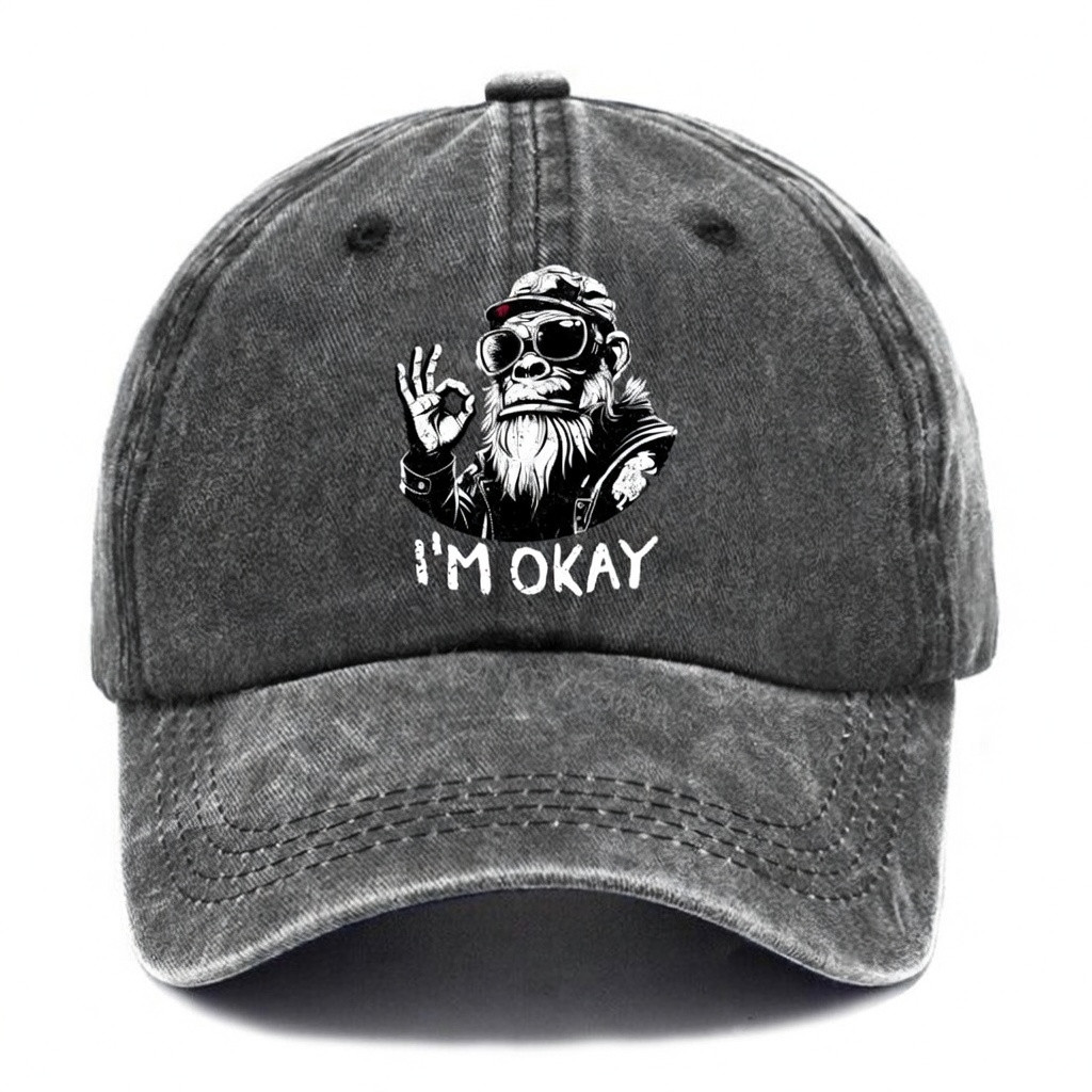 I'm Okay Baseball Cap Funny Dad Merch Best Gift Ideas For Father's Day I'm Okay Baseball Cap Funny Dad Merch Best Gift Ideas For Father's Day - Image 1