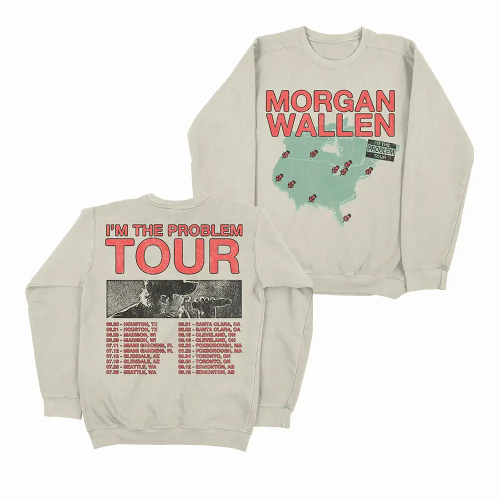 I'm The Problem Tour Morgan Wallen Sweatshirt Music Apparel Morgan Wallen Lover Present I'm The Problem Tour Morgan Wallen Sweatshirt Music Apparel Morgan Wallen Lover Present - Image 1