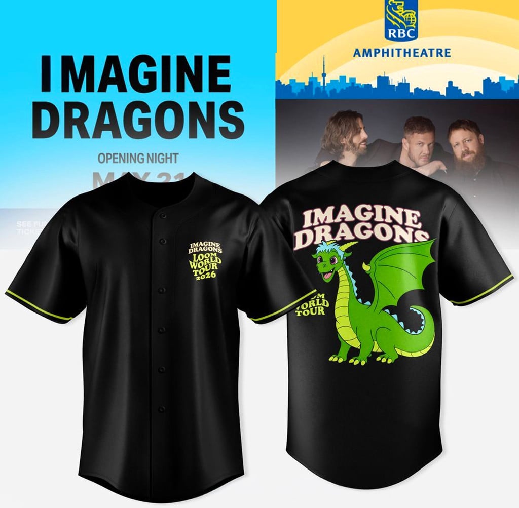 Imagine Dragons Live In Toronto 2026 Baseball Jersey Imagine Dragons Merch Music Fan Gifts
