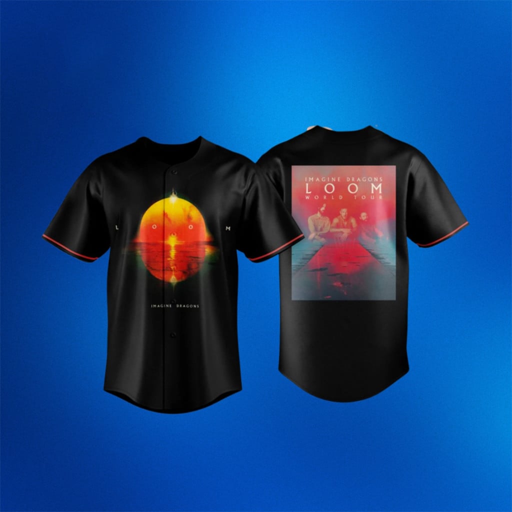 Imagine Dragons Loom World Tour 2026 Baseball Jersey Imagine Dragons Merch Gifts For Band Fans