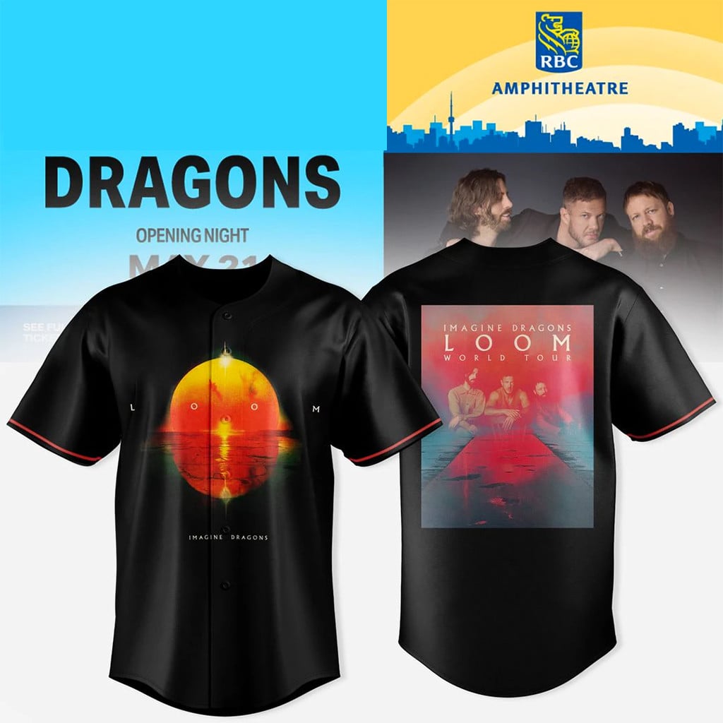 Imagine Dragons Loom World Tour 2026 Baseball Jersey Imagine Dragons Merch Music Fan Gifts