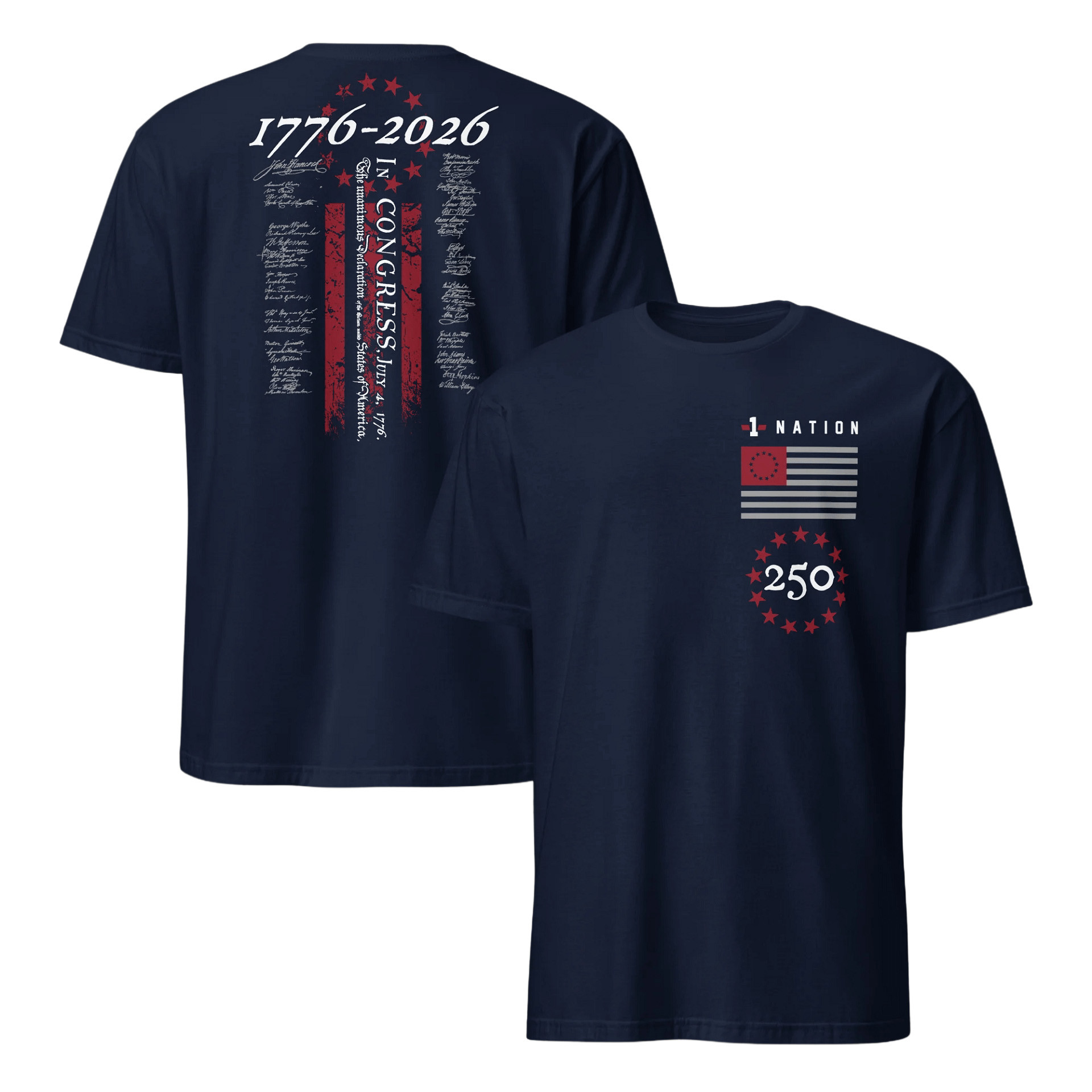 In Congress July 4 1776 T-Shirt 250 Years Of Defending Liberty Clothing Gift Ideas