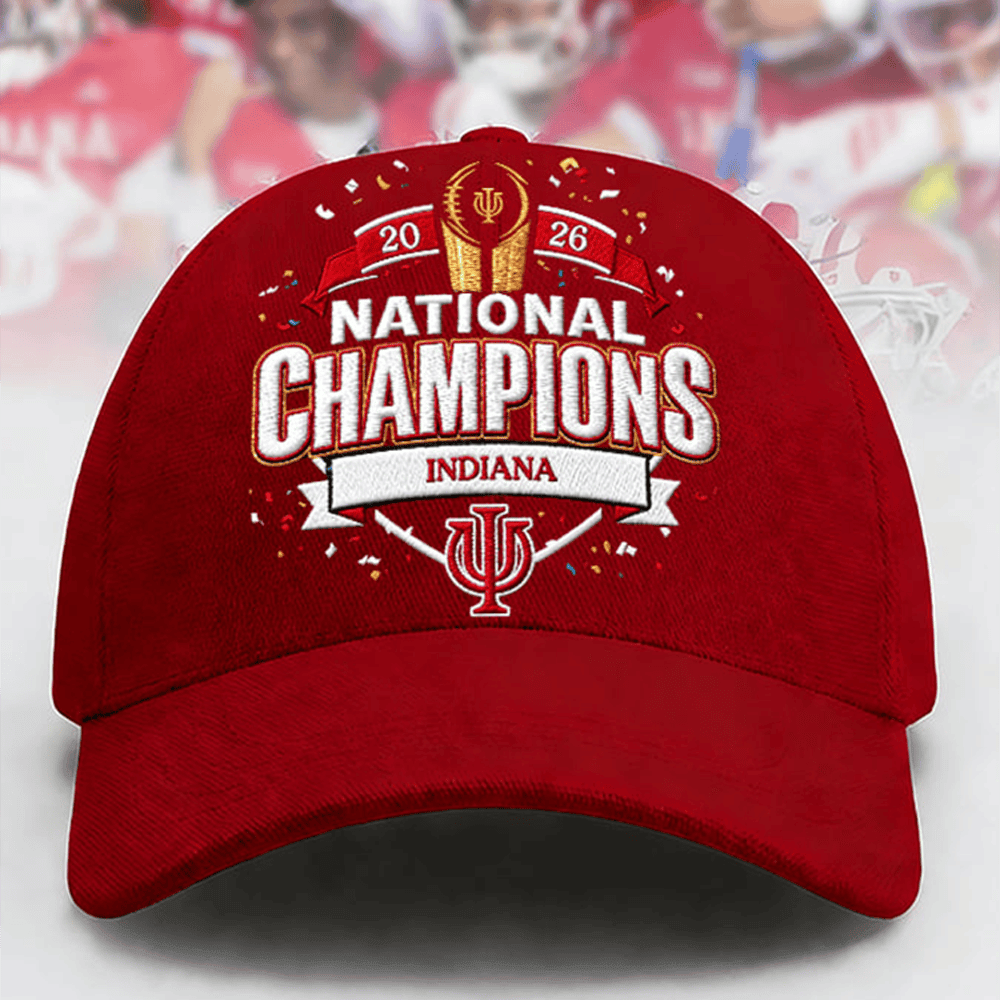 Indiana 2026 National Championship Hat Indiana Hoosiers Champs Cap Football Gear Indiana 2026 National Championship Hat Indiana Hoosiers Champs Cap Football Gear - Image 1