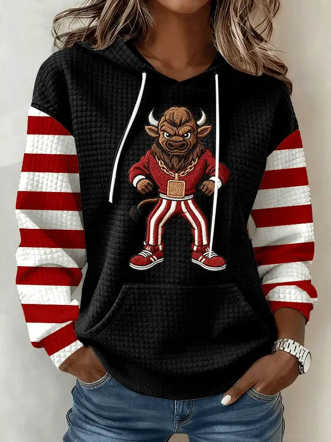 Indiana Football Merch Hoodie Waffle Go Hoosiers Apparel Best Game Day Outfit