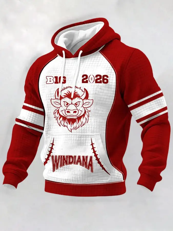 Indiana Hoosiers Football Hoodie Big 2026 Windiana Fans Unique Clothing Merch