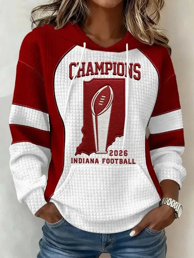 Indiana Hoosiers Football Hoodie Champions 2026 Indiana Football Present For Fans