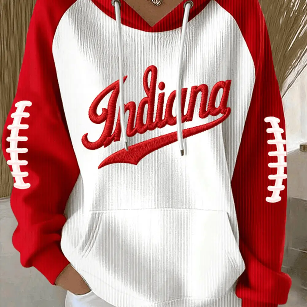 Indiana Hoosiers Football Hoodie Indiana Hoosiers Apparel Cool Gift For Football Lovers Indiana Hoosiers Football Hoodie Indiana Hoosiers Apparel Cool Gift For Football Lovers - Image 1