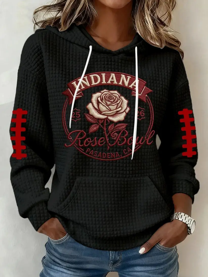 Indiana Hoosiers Football Hoodie Indiana Rose Bowl Beautiful Clothing For Women