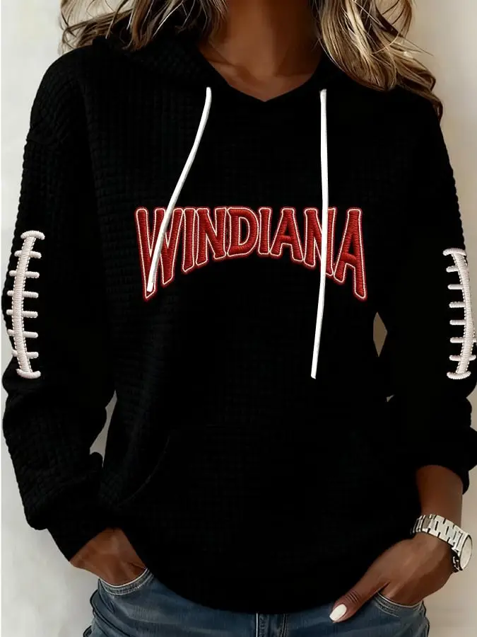 Indiana Hoosiers Football Hoodie Windiana Champions NCAA Apparel Gift For Fans
