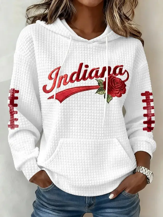 Indiana Hoosiers Football National Championship Hoodie Great NCAA Merch Clothing For Fans