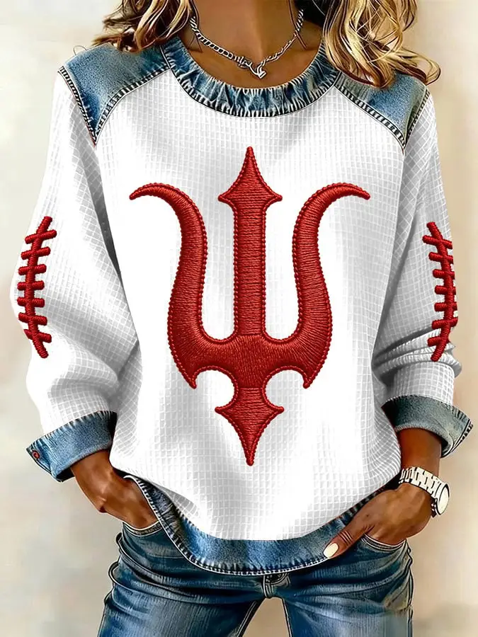 Indiana Hoosiers Football Sweatshirt Game Day Indiana Hoosiers Clothing Line Football Outfit