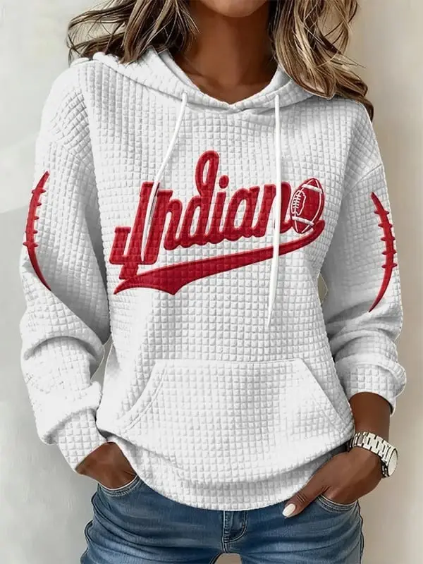 Indiana Hoosiers Hoodie Women's Game Day Apparel Football Merch Indiana Hoosiers Gifts