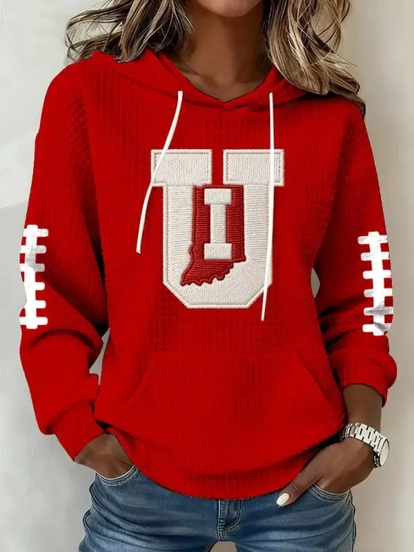 Indiana Hoosiers Hoodie Women's Game Day Clothing Indiana Hoosiers Merch Gifts For Fans