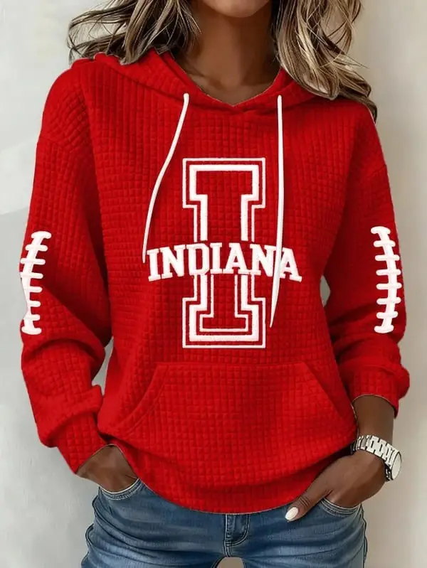Indiana Hoosiers Hoodie Women's Game Day Merch Clothing Best Indiana Hoosiers Gifts For Fans