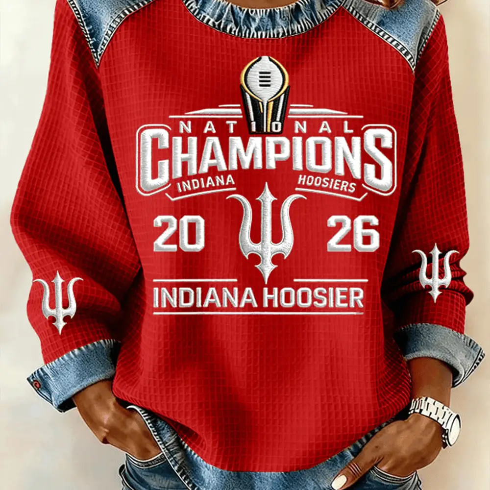 Indiana Hoosiers National Champions 2026 Sweatshirt Game Day Football Clothing Gift For Her Indiana Hoosiers National Champions 2026 Sweatshirt Game Day Football Clothing Gift For Her - Image 1