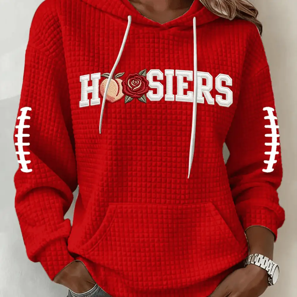Indiana Hoosiers Rose Peach Bowl Hoodie Game Day Football Merch Best Fan Gear