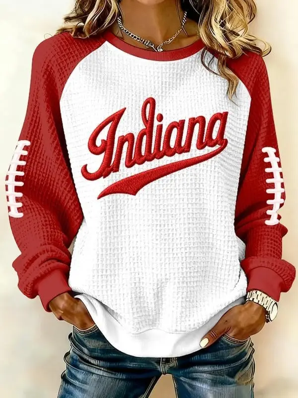 Indiana Hoosiers Sweatshirt Women's Game Day Apparel Hoosiers Merch Best Football Fan Gifts