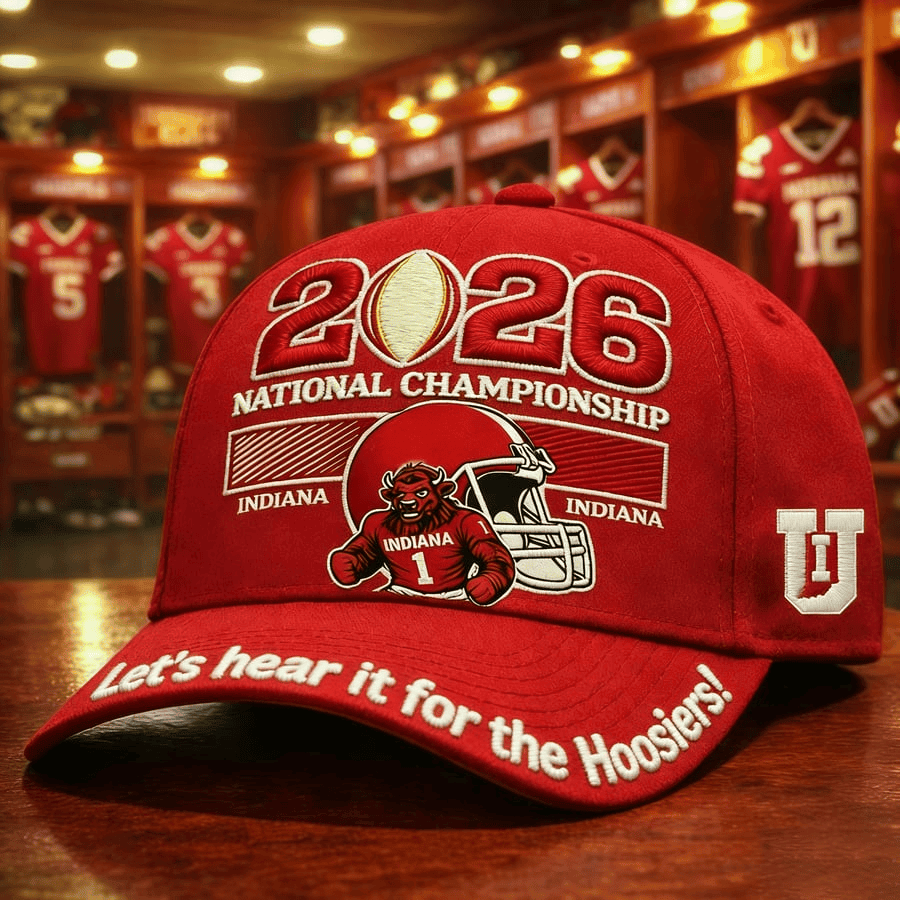 Indiana National Championship 2026 Hat Unisex Go Hoosiers Merch Gift for Dad