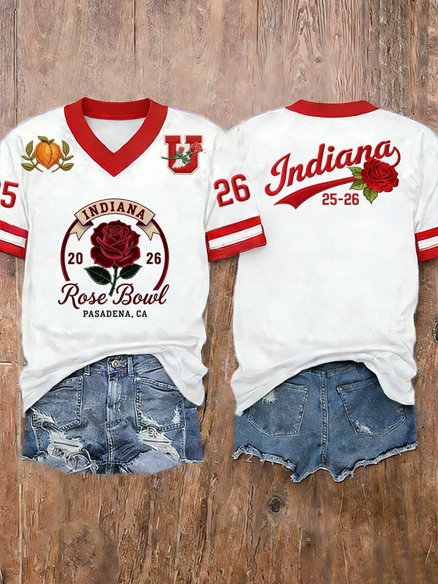 Indiana Rose Bowl 25 26 Jersey Patriotic California Indiana Hoosiers Clothes Gift For Fans