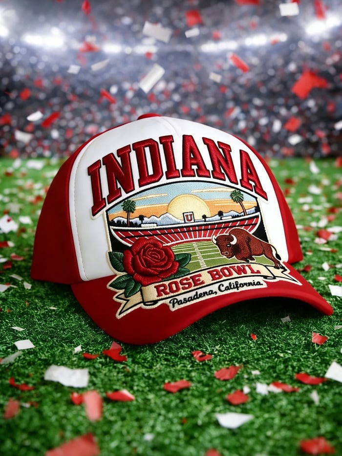 Indiana Rose Bowl Hat Indiana Hoosiers National Championship Merch Baseball Cap Fan Gifts